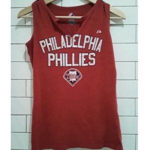 Red Philadelphia Phillies Utley #26 tank top shirt